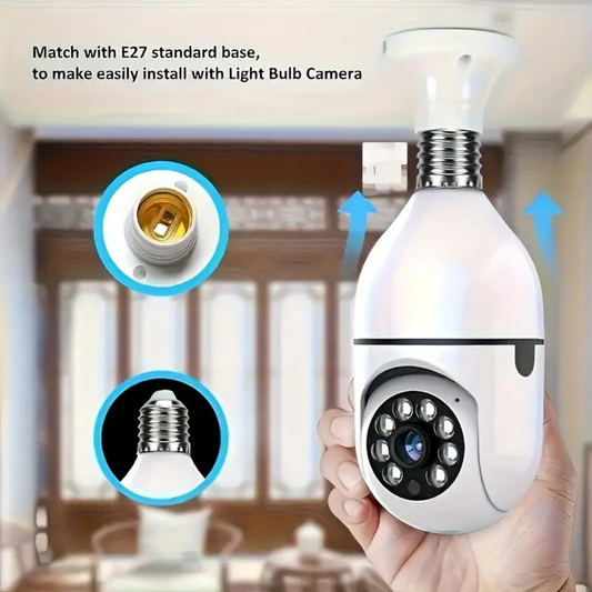 Wireless Security 360° Bulb Camera – Smart WiFi CCTV Camera