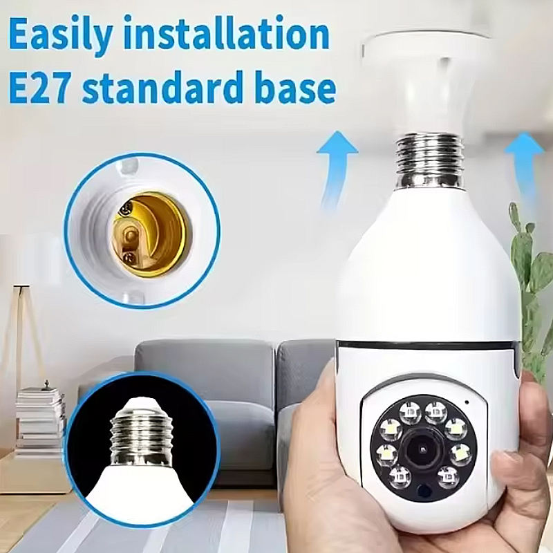 Wireless Security 360° Bulb Camera – Smart WiFi CCTV Camera
